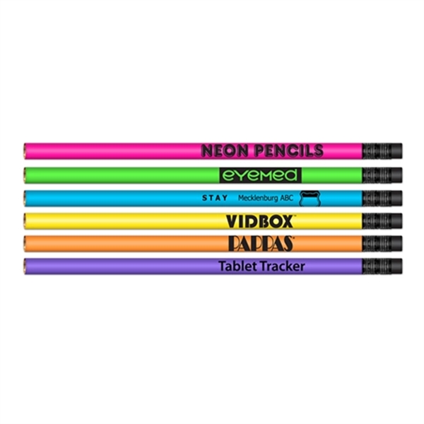 #2 HB Lead Pencil with Neon Colored Barrel & Black Eraser - #2 HB Lead Pencil with Neon Colored Barrel & Black Eraser - Image 0 of 6