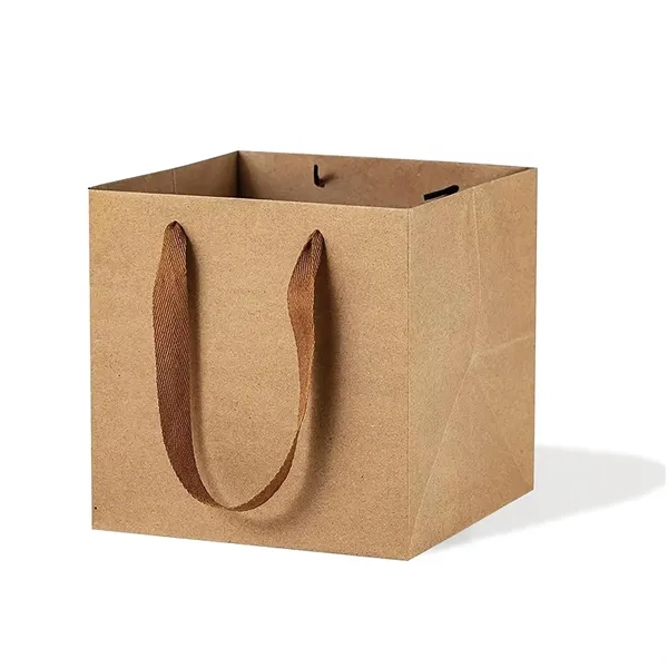 Square Kraft Paper Euro Tote Shopping Bag MOQ50 - Square Kraft Paper Euro Tote Shopping Bag MOQ50 - Image 6 of 7