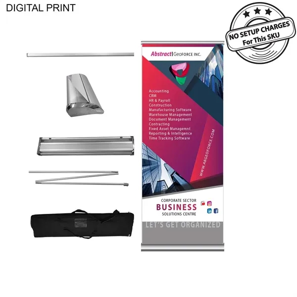 Deluxe Wide Base Pull Up Banner with Stand and Bag - Deluxe Wide Base Pull Up Banner with Stand and Bag - Image 0 of 2