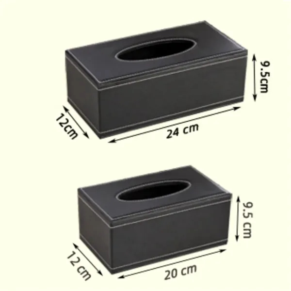 PU Leather Facial Tissue Box Holder - PU Leather Facial Tissue Box Holder - Image 1 of 10