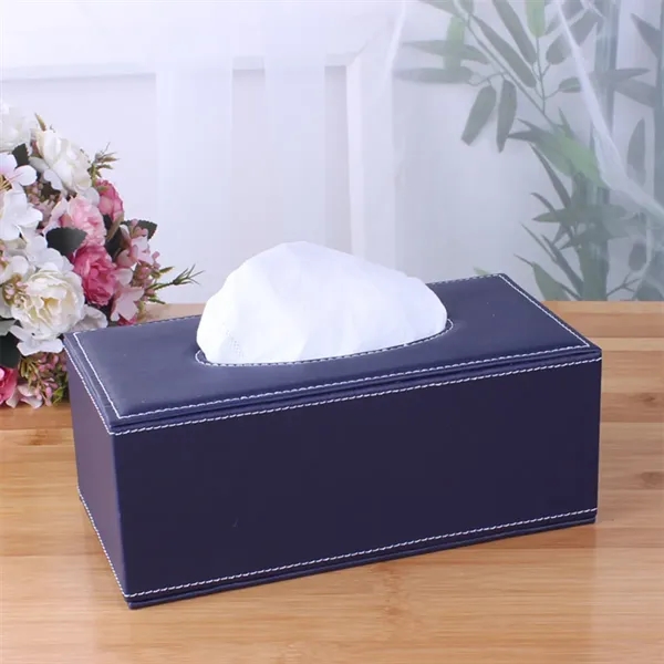 PU Leather Facial Tissue Box Holder - PU Leather Facial Tissue Box Holder - Image 5 of 10