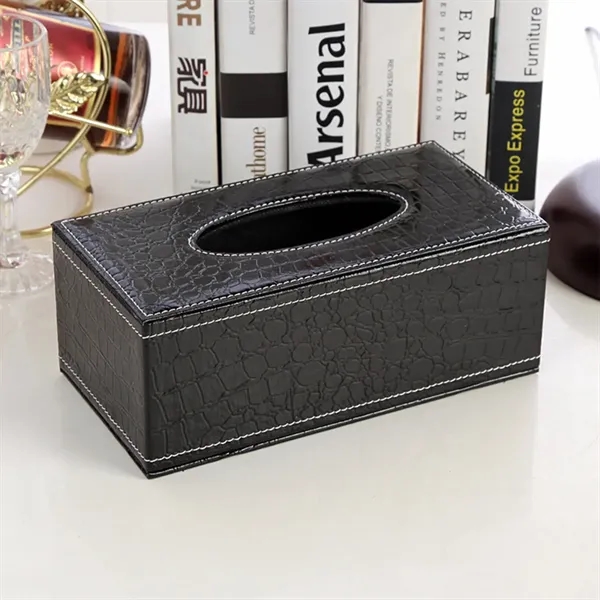 PU Leather Facial Tissue Box Holder - PU Leather Facial Tissue Box Holder - Image 10 of 10