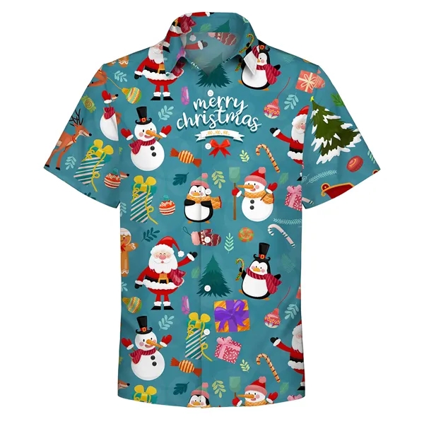 Men's 135gsm Custom Dye Sublimation Hawaiian Shirt - Men's 135gsm Custom Dye Sublimation Hawaiian Shirt - Image 5 of 6