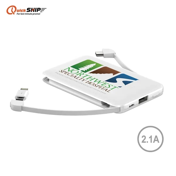 Hermosa 2.1A Output 5000mAh Card Shape Power Bank - Hermosa 2.1A Output 5000mAh Card Shape Power Bank - Image 1 of 13