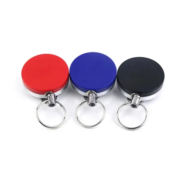 Front Side Plastic Back Metal Badge Reel w/ Belt Clip - Front Side Plastic Back Metal Badge Reel w/ Belt Clip - Image 1 of 6
