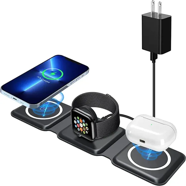 3 in 1 Magnetic Foldable Wireless Charger - 3 in 1 Magnetic Foldable Wireless Charger - Image 0 of 3