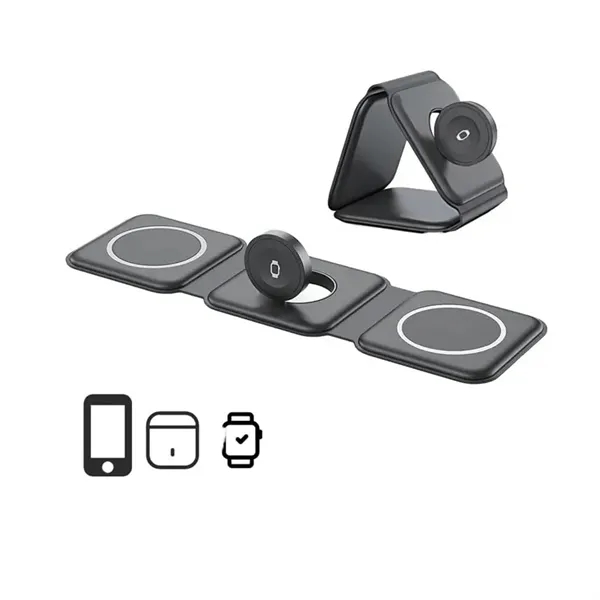 3 in 1 Magnetic Foldable Wireless Charger - 3 in 1 Magnetic Foldable Wireless Charger - Image 2 of 3