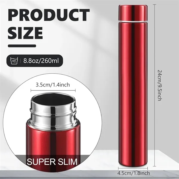 Slim Stainless Steel Insulated Water Bottle - Slim Stainless Steel Insulated Water Bottle - Image 2 of 5
