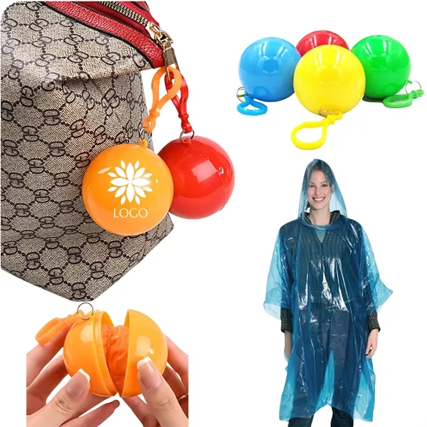 Portable Emergency Disposable Raincoat Ball - Portable Emergency Disposable Raincoat Ball - Image 0 of 9