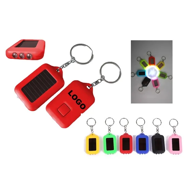Solar Powered LED Flashlight Keychain - Solar Powered LED Flashlight Keychain - Image 0 of 4
