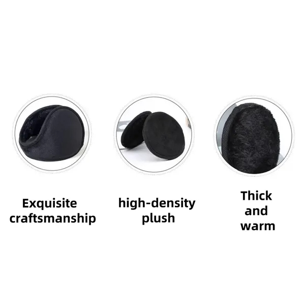 Thick Plush Windproof Warm Ear Muffs for Winter, Unisex - Thick Plush Windproof Warm Ear Muffs for Winter, Unisex - Image 7 of 7