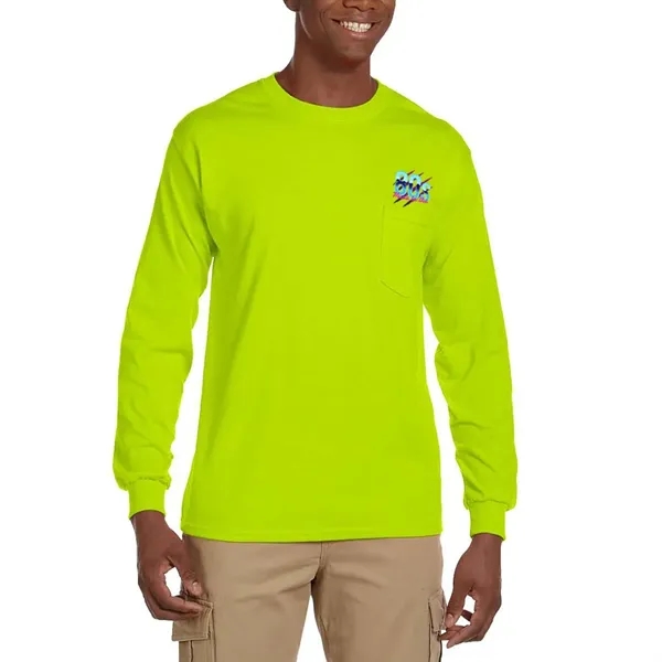 Gildan Ultra Cotton Long Sleeve Adult T-Shirt - Gildan Ultra Cotton Long Sleeve Adult T-Shirt - Image 4 of 7