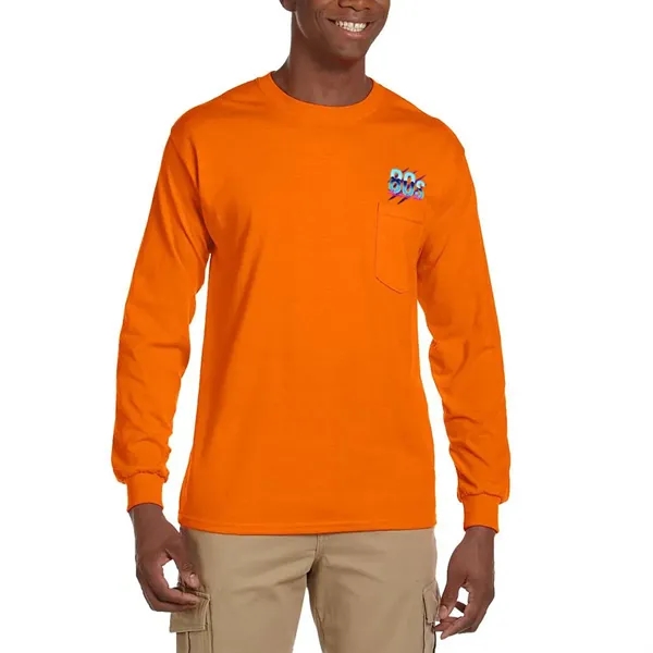 Gildan Ultra Cotton Long Sleeve Adult T-Shirt - Gildan Ultra Cotton Long Sleeve Adult T-Shirt - Image 5 of 7