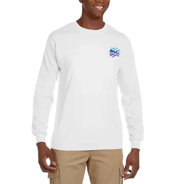 Gildan Ultra Cotton Long Sleeve Adult T-Shirt - Gildan Ultra Cotton Long Sleeve Adult T-Shirt - Image 7 of 7