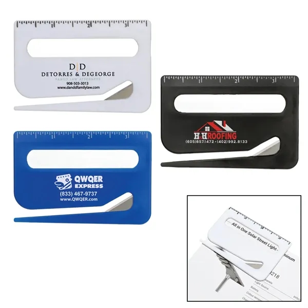 3-in-1 Letter Opener w/Ruler and Reader - 3-in-1 Letter Opener w/Ruler and Reader - Image 0 of 4