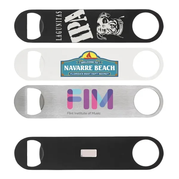 Paddle Style Bottle Opener w/ Magnet - Paddle Style Bottle Opener w/ Magnet - Image 0 of 4