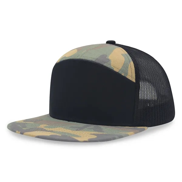 7 panel Hybrid trucker cap - 7 panel Hybrid trucker cap - Image 1 of 20