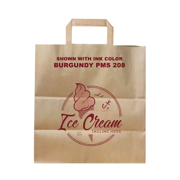 Kraft Natural Flat Handle Bag With One Color Printing - Kraft Natural Flat Handle Bag With One Color Printing - Image 5 of 16