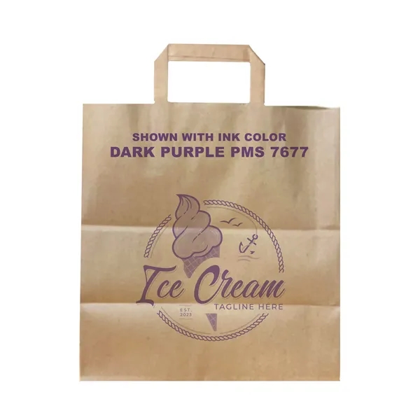 Kraft Natural Flat Handle Bag With One Color Printing - Kraft Natural Flat Handle Bag With One Color Printing - Image 6 of 16