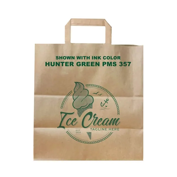 Kraft Natural Flat Handle Bag With One Color Printing - Kraft Natural Flat Handle Bag With One Color Printing - Image 7 of 16