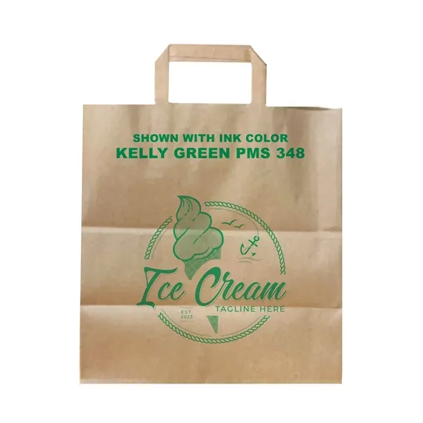 Kraft Natural Flat Handle Bag With One Color Printing - Kraft Natural Flat Handle Bag With One Color Printing - Image 8 of 16