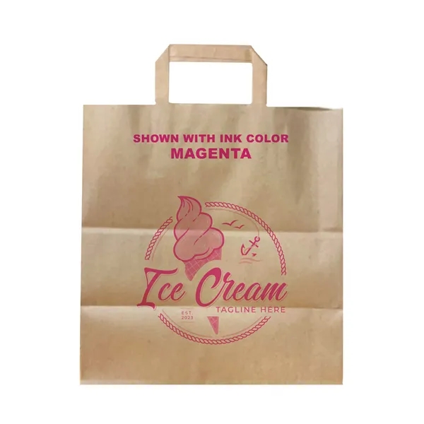 Kraft Natural Flat Handle Bag With One Color Printing - Kraft Natural Flat Handle Bag With One Color Printing - Image 9 of 16