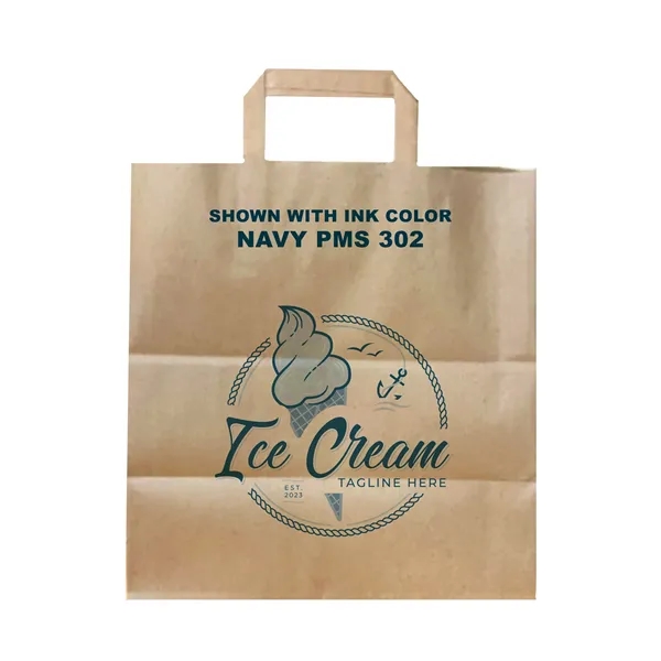 Kraft Natural Flat Handle Bag With One Color Printing - Kraft Natural Flat Handle Bag With One Color Printing - Image 10 of 16