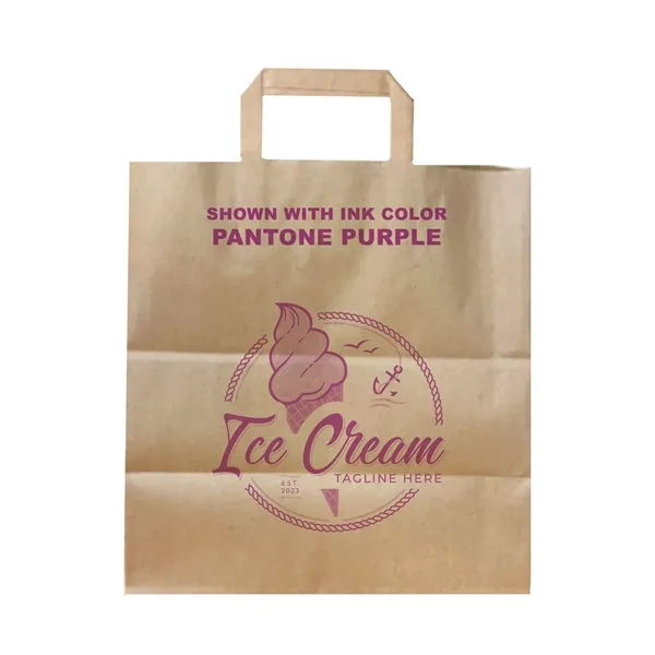 Kraft Natural Flat Handle Bag With One Color Printing - Kraft Natural Flat Handle Bag With One Color Printing - Image 12 of 16