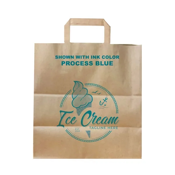 Kraft Natural Flat Handle Bag With One Color Printing - Kraft Natural Flat Handle Bag With One Color Printing - Image 13 of 16