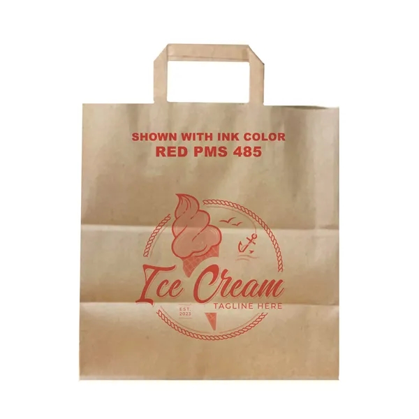 Kraft Natural Flat Handle Bag With One Color Printing - Kraft Natural Flat Handle Bag With One Color Printing - Image 14 of 16