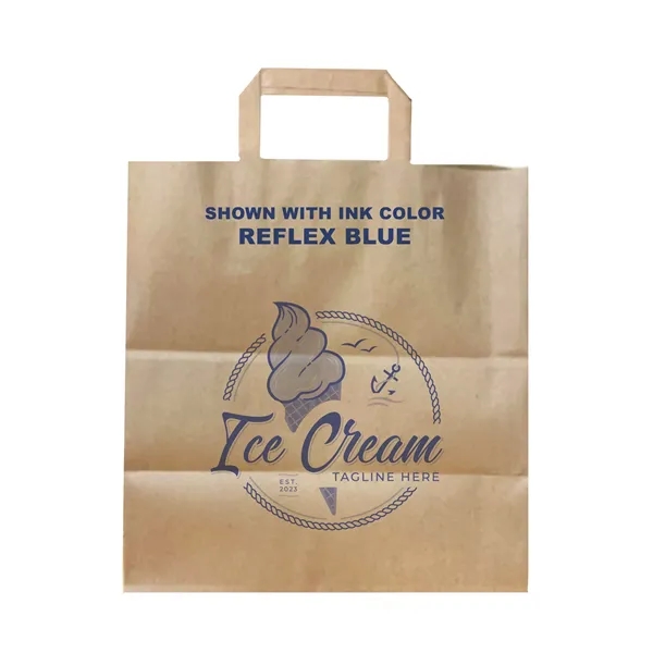 Kraft Natural Flat Handle Bag With One Color Printing - Kraft Natural Flat Handle Bag With One Color Printing - Image 15 of 16