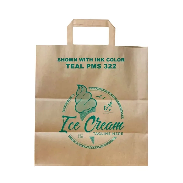 Kraft Natural Flat Handle Bag With One Color Printing - Kraft Natural Flat Handle Bag With One Color Printing - Image 16 of 16