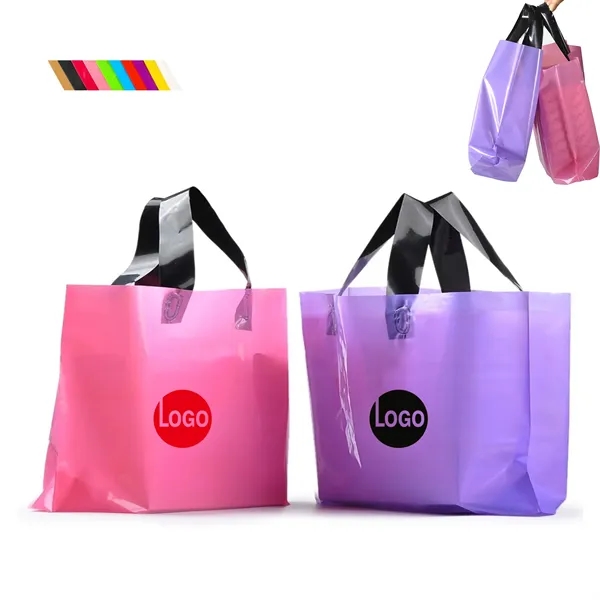 12*8inch Plastic Merchandise Bag With Handle - 12*8inch Plastic Merchandise Bag With Handle - Image 0 of 2