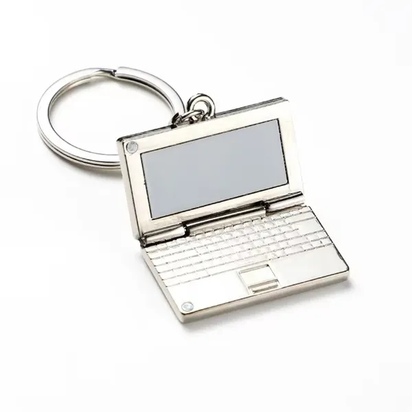 Fun Mini Metal Laptop-Shaped Keychain Unique Tech Accessory - Fun Mini Metal Laptop-Shaped Keychain Unique Tech Accessory - Image 1 of 2