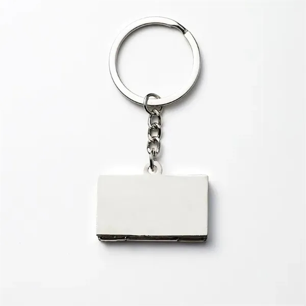 Fun Mini Metal Laptop-Shaped Keychain Unique Tech Accessory - Fun Mini Metal Laptop-Shaped Keychain Unique Tech Accessory - Image 2 of 2
