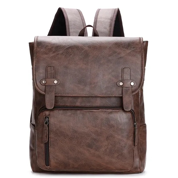 PU Leather Outdoor Backpack - PU Leather Outdoor Backpack - Image 4 of 4