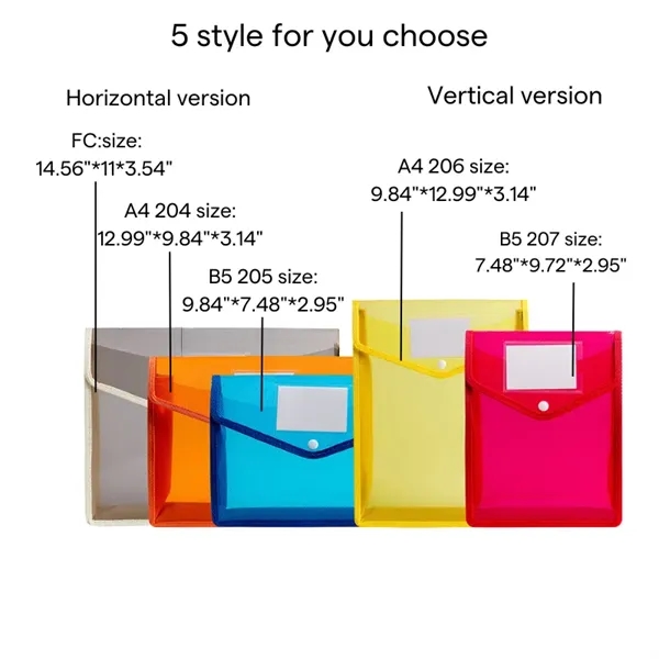 Plastic Envelopes Clear Document Folders - Plastic Envelopes Clear Document Folders - Image 2 of 4