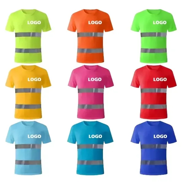 Round Neck Reflective Safe T-shirt - Round Neck Reflective Safe T-shirt - Image 1 of 10