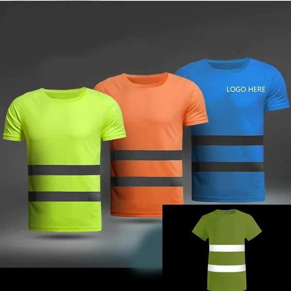 Round Neck Reflective Safe T-shirt - Round Neck Reflective Safe T-shirt - Image 2 of 10