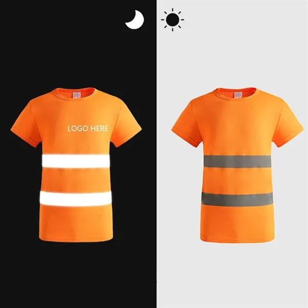 Round Neck Reflective Safe T-shirt - Round Neck Reflective Safe T-shirt - Image 10 of 10