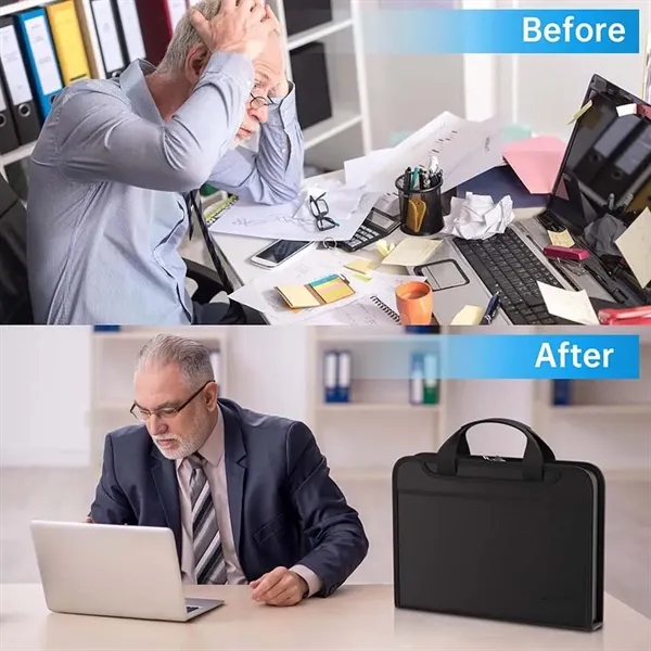 Fireproof Accordion File Organizer with Handle - Fireproof Accordion File Organizer with Handle - Image 3 of 6