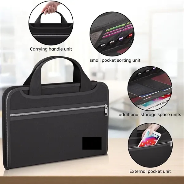 Fireproof Accordion File Organizer with Handle - Fireproof Accordion File Organizer with Handle - Image 4 of 6