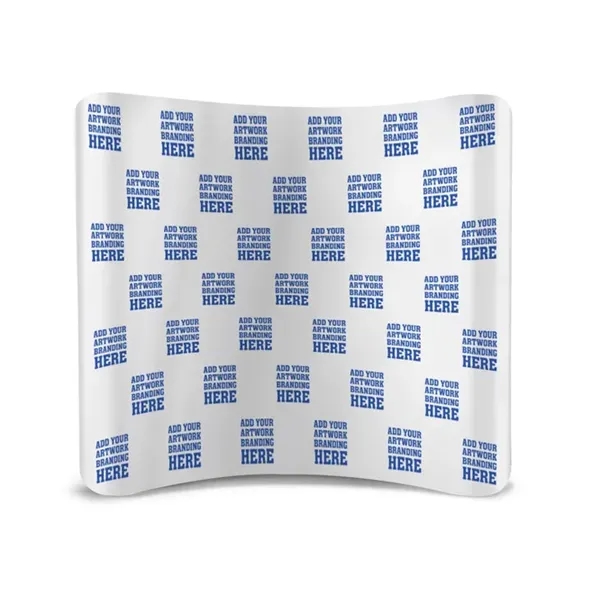 10ft x 8ft Step and Repeat Curved Pillow Case Backdrop - 10ft x 8ft Step and Repeat Curved Pillow Case Backdrop - Image 0 of 2