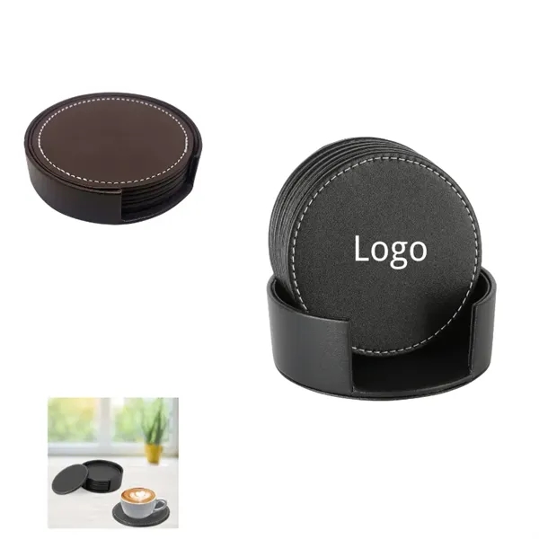 Leather Drink Coasters - Leather Drink Coasters - Image 0 of 4