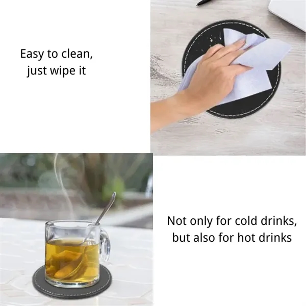 Leather Drink Coasters - Leather Drink Coasters - Image 1 of 4