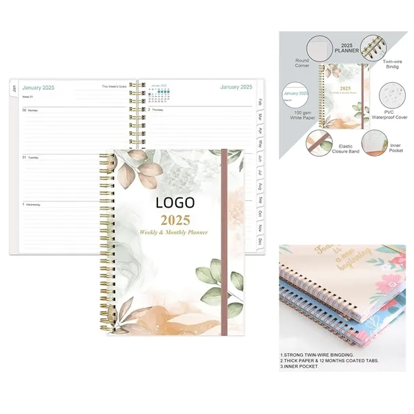 2025 Planner Journal Flexible Cover with Double Wire Binding - 2025 Planner Journal Flexible Cover with Double Wire Binding - Image 0 of 0