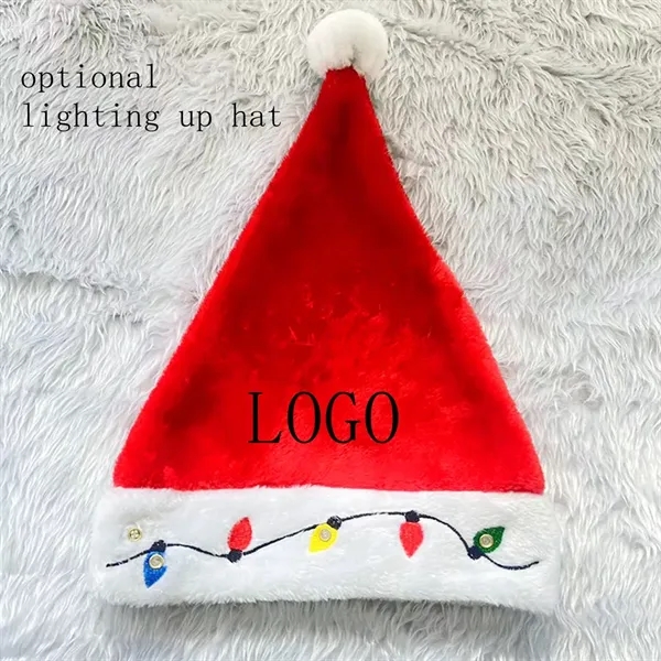 Christmas Santa Hats Short Plush Trim for Adults Kids - Christmas Santa Hats Short Plush Trim for Adults Kids - Image 5 of 5