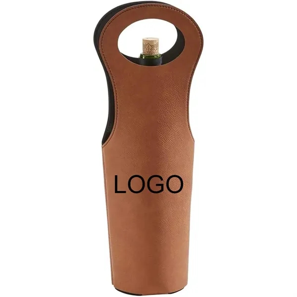 Luxury Leatherette Wine Bag - Luxury Leatherette Wine Bag - Image 1 of 8