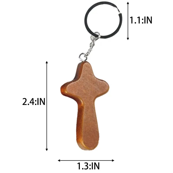 Wooden Cross Keychain - Wooden Cross Keychain - Image 1 of 3