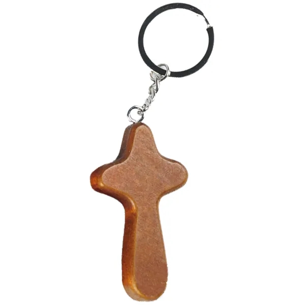 Wooden Cross Keychain - Wooden Cross Keychain - Image 3 of 3